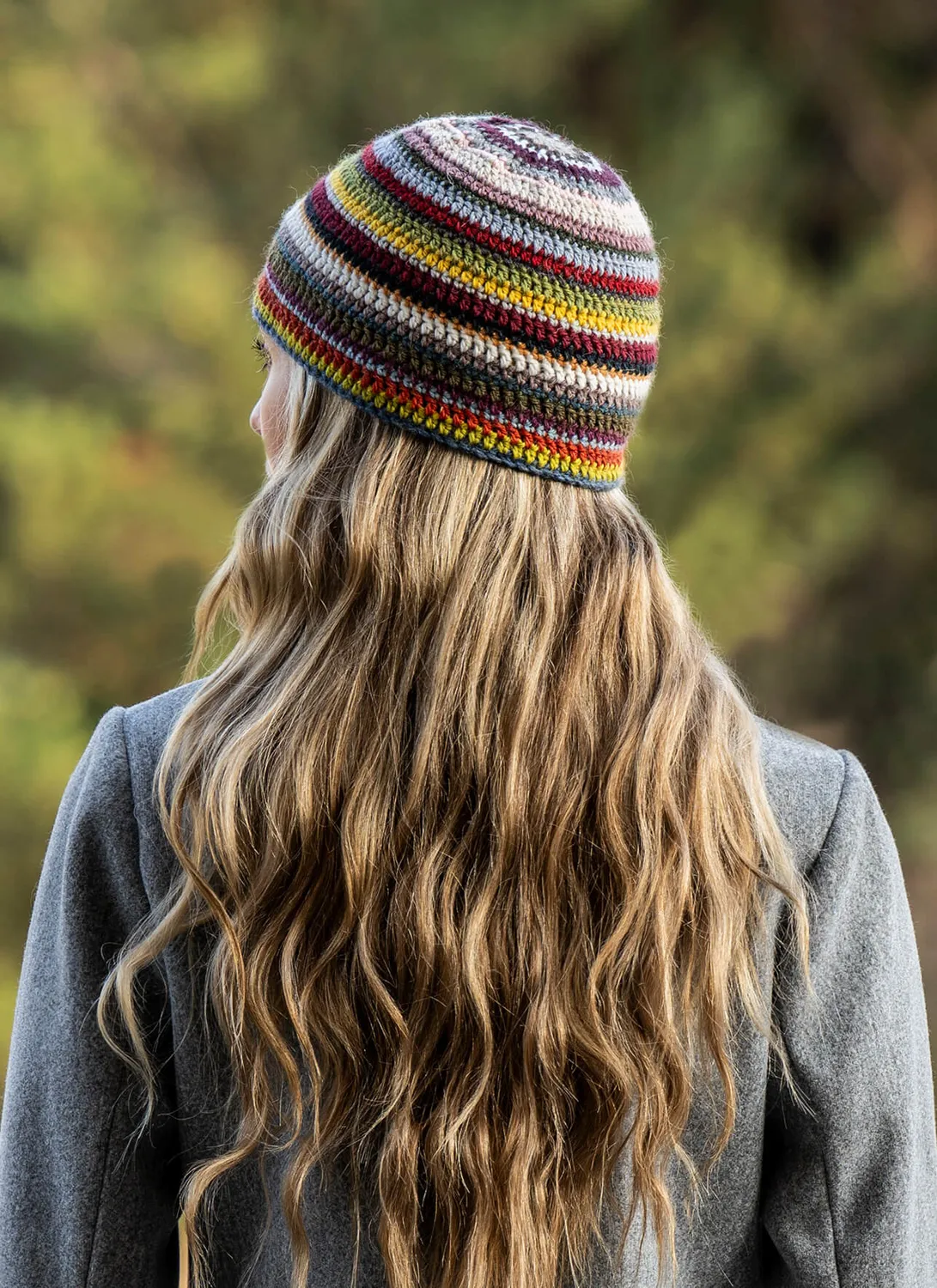 Blue Sky Fibers 27 Color Crochet Hat Häkelanleitung Bunt