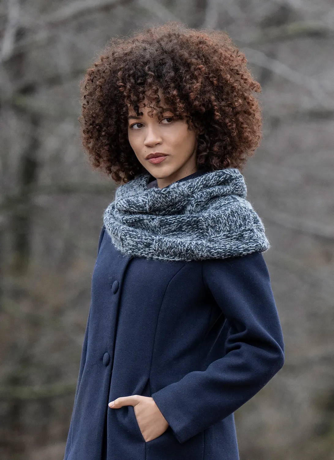 Blue Sky Fibers Classic Calypso Cowl Strickanleitung Karo