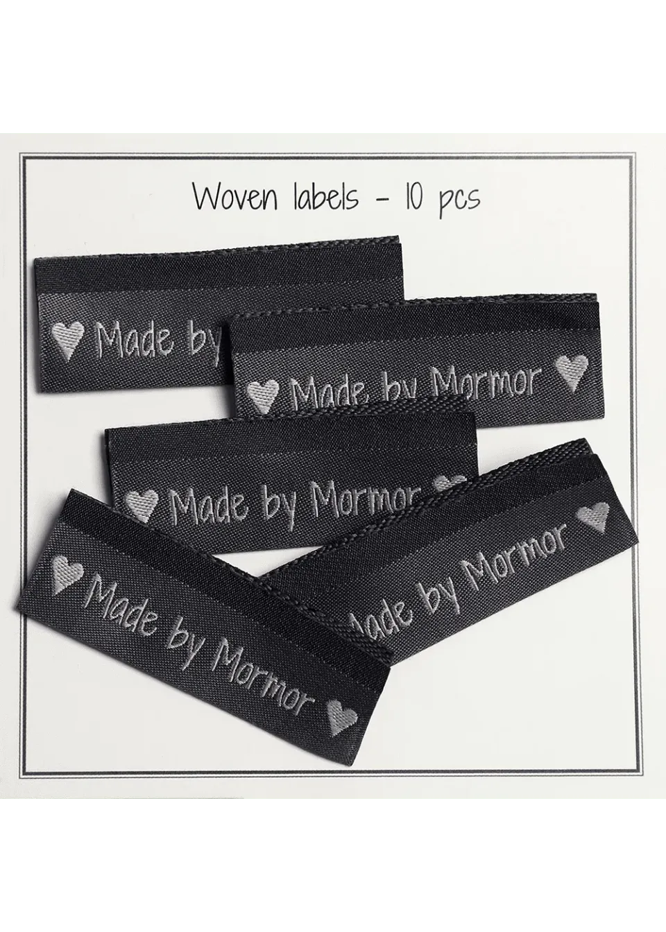 Go Handmade Made by Mormor Weblabel grau 50 mm 10 Stück