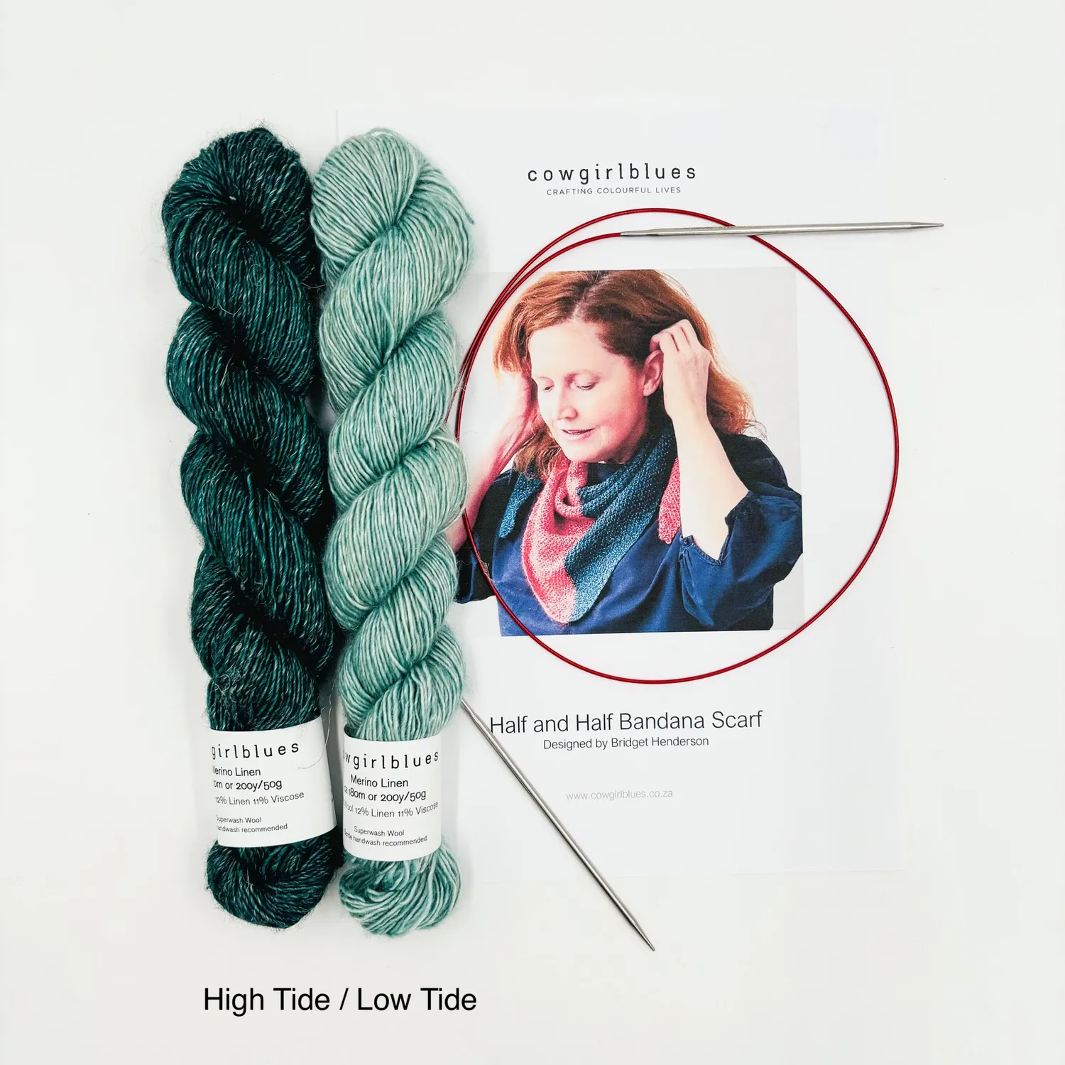 Cowgirlblues Half and Half Bandana Strickset 2x50g