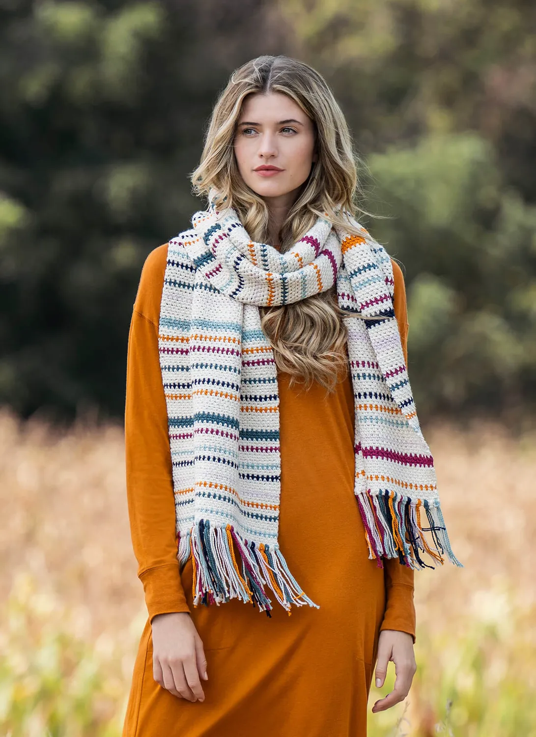 Blue Sky Fibers Poppy Wrap Häkelanleitung Tuch Bio-Baumwolle