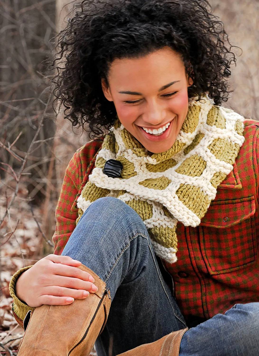 Blue Sky Fibers Bumble Up Scarf Strickanleitung Wabe