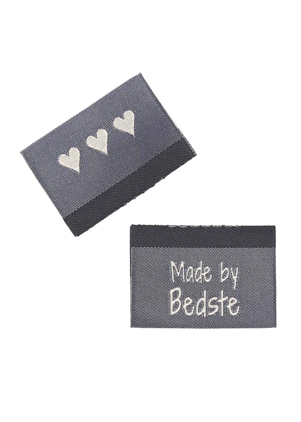 Go Handmade Weblabel Made by Bedste Grau 10 Stück