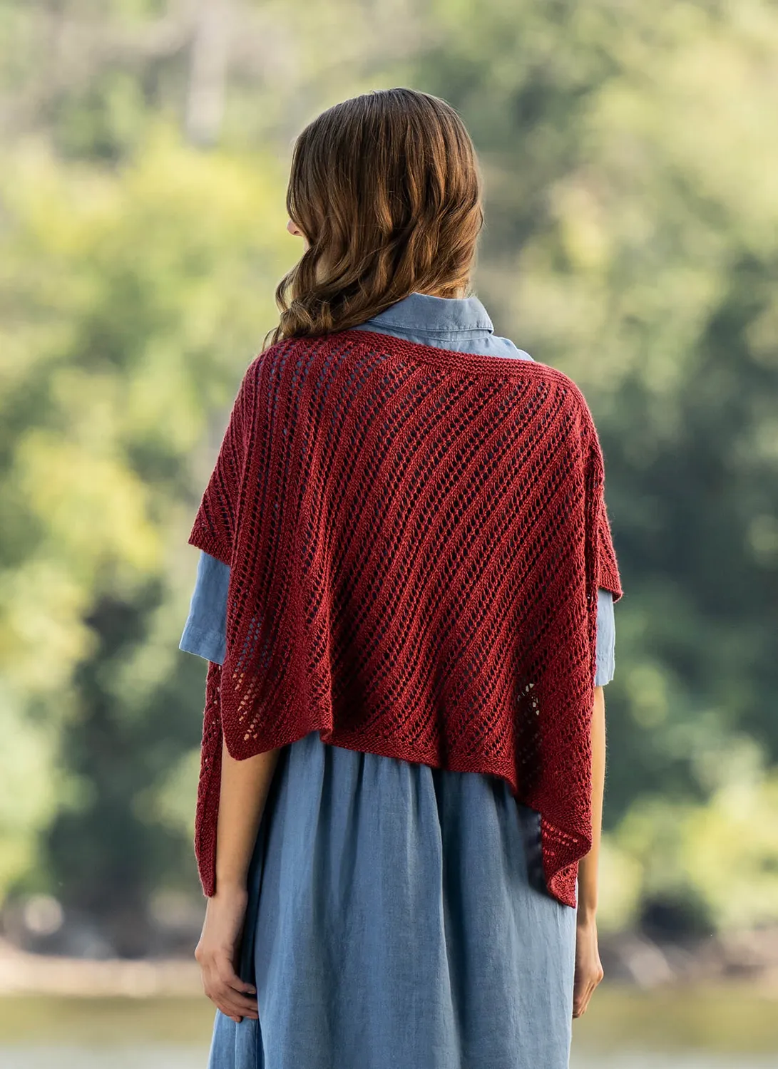 Blue Sky Fibers Ruby Wrap Strickanleitung Tuch Metalico