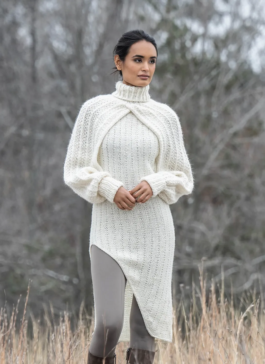 Blue Sky Fibers Vega Shrug & Tunic Strickanleitung Set