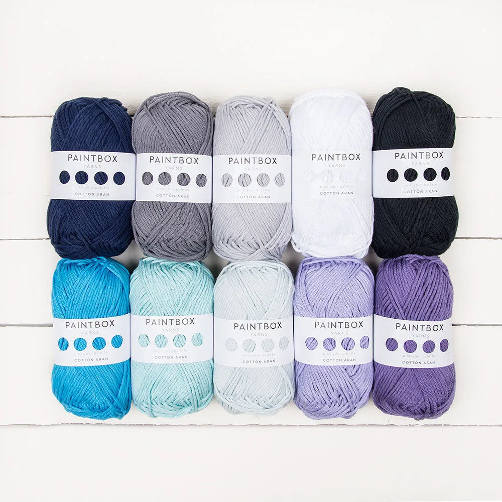 Paintbox Yarns Cotton Aran Garn 10x50g Farbset 850m