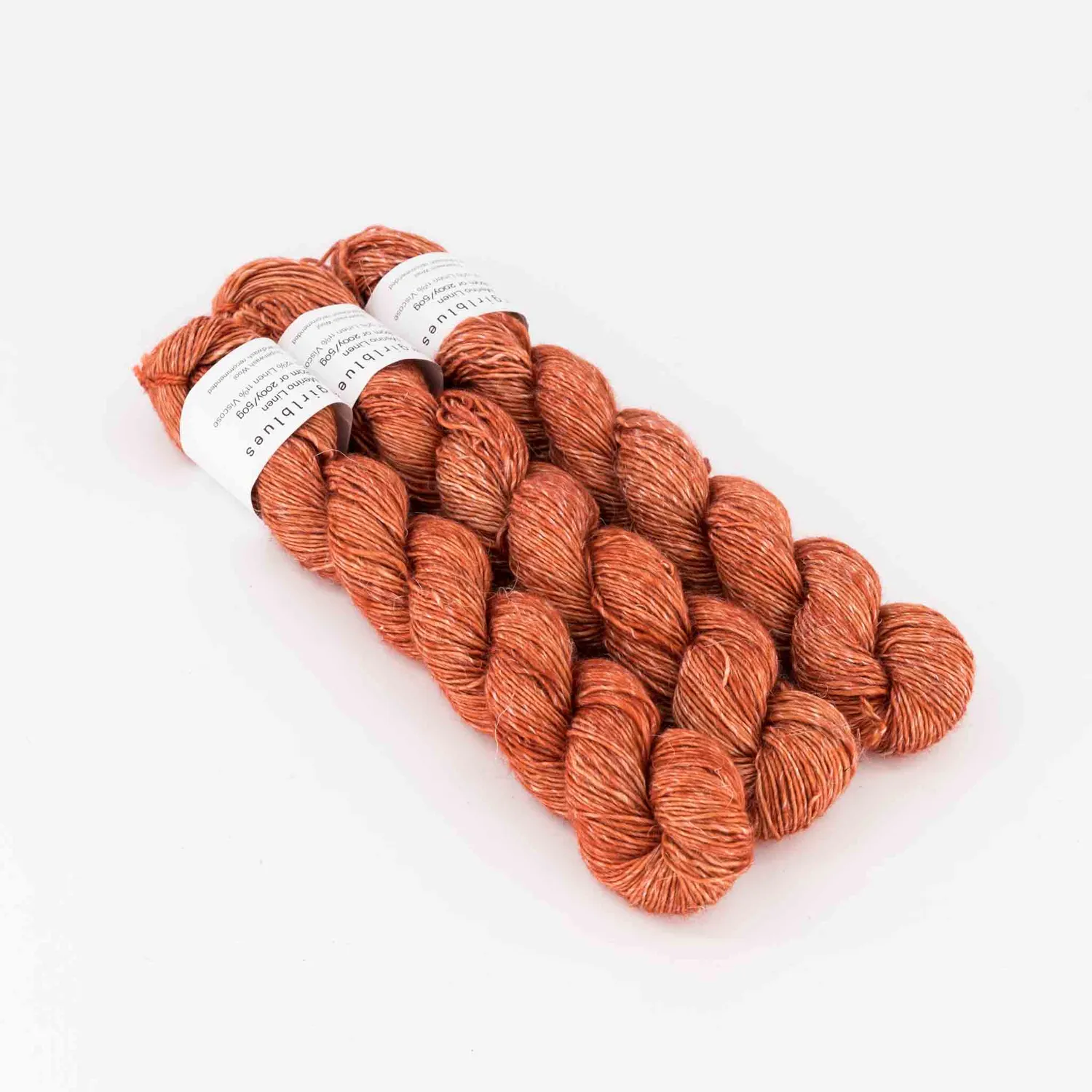 Cowgirlblues Merino Linen Terracotta Wolle 50g handgefärbt