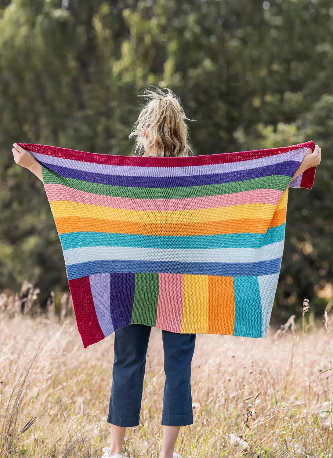 Blue Sky Fibers Classic Series Prism Throw Strickanleitung 10 Farben