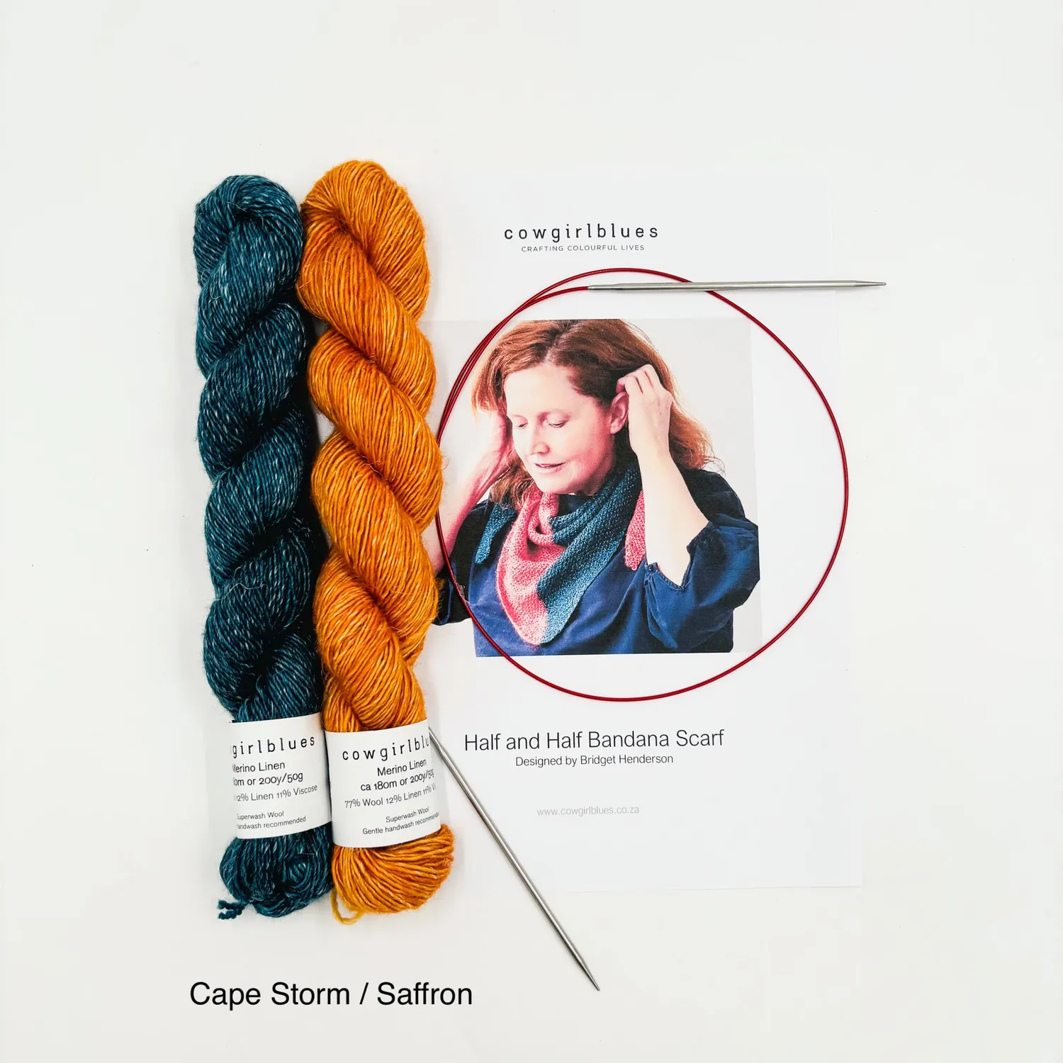 Cowgirlblues Half and Half Bandana Strickset 2x50g