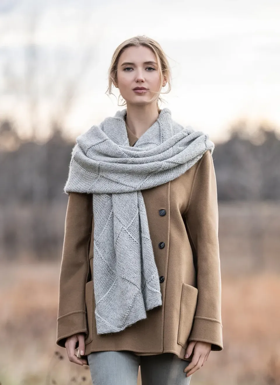 Blue Sky Fibers Classic Hovland Entrelac Wrap Strickanleitung