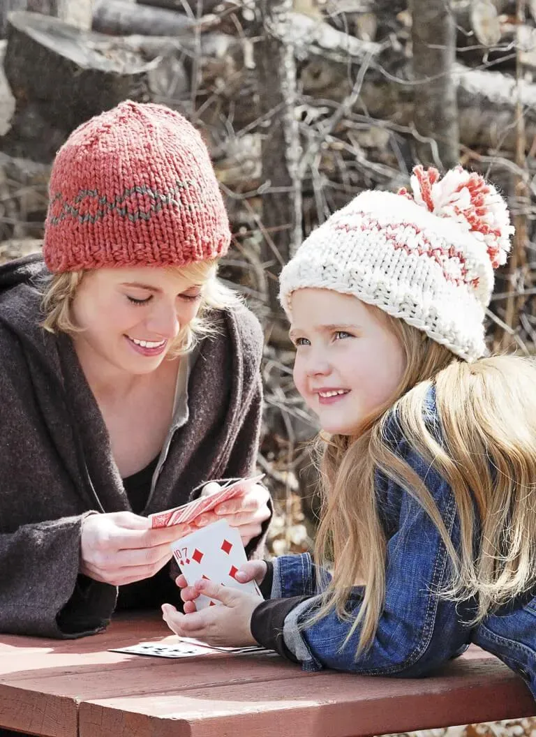 Blue Sky Fibers Classic Pom Pom Knot Hats Strickanleitung Fair Isle