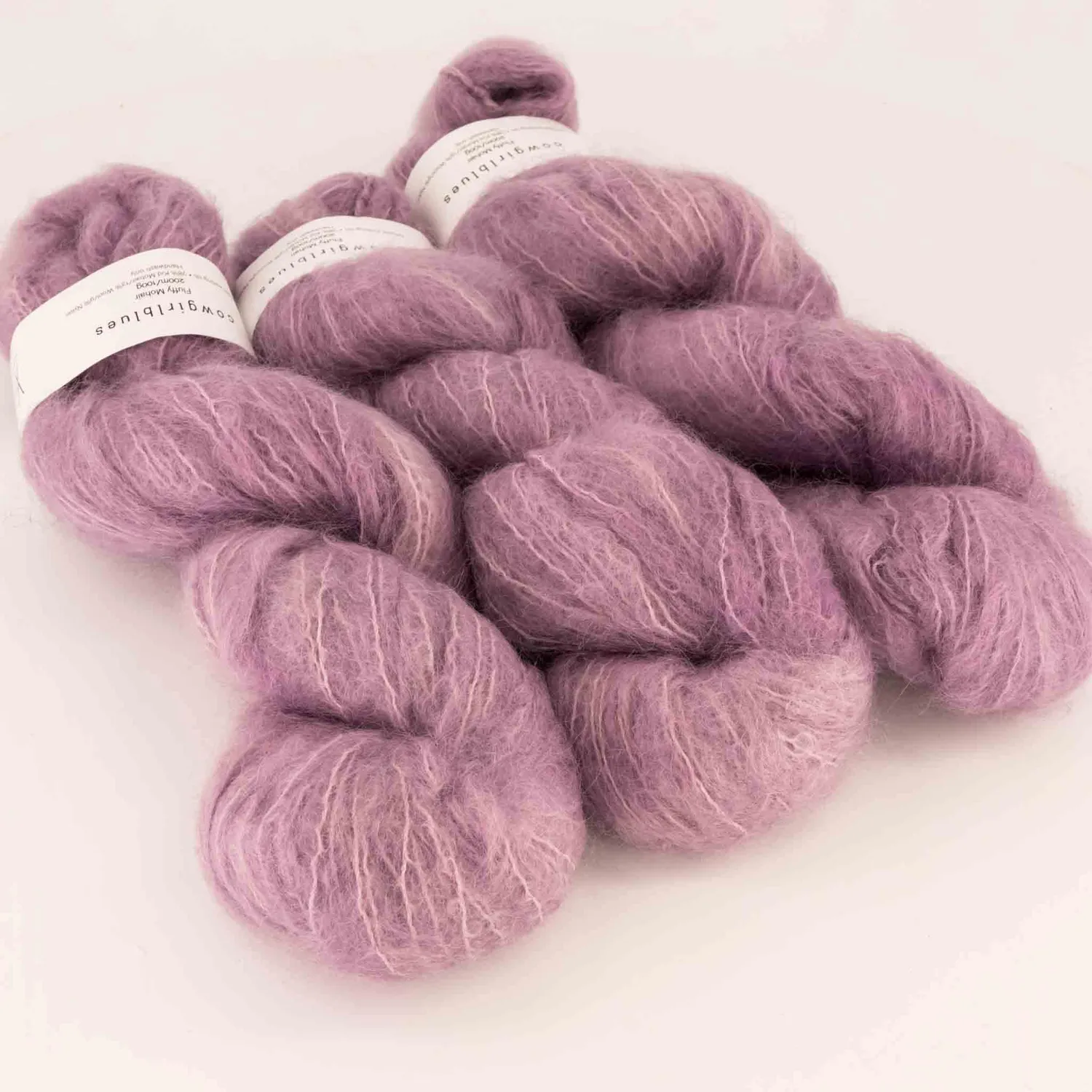 Cowgirlblues Fluffy Orchid Blush Mohairwolle handgefärbt