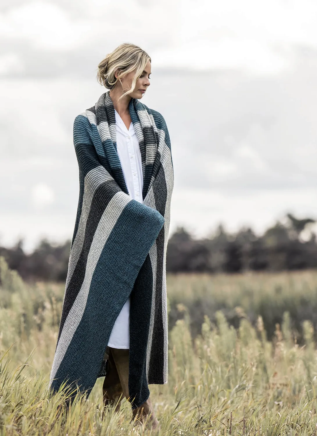 Blue Sky Fibers Berkeley Blanket 202308 Strickanleitung Decke