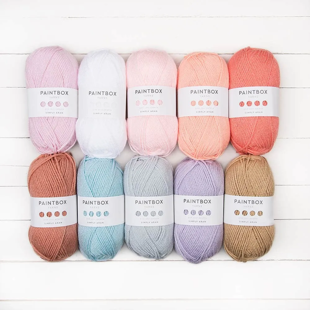 Paintbox Yarns Simply Aran Wolle 10x100g Over The Rainbow Acryl