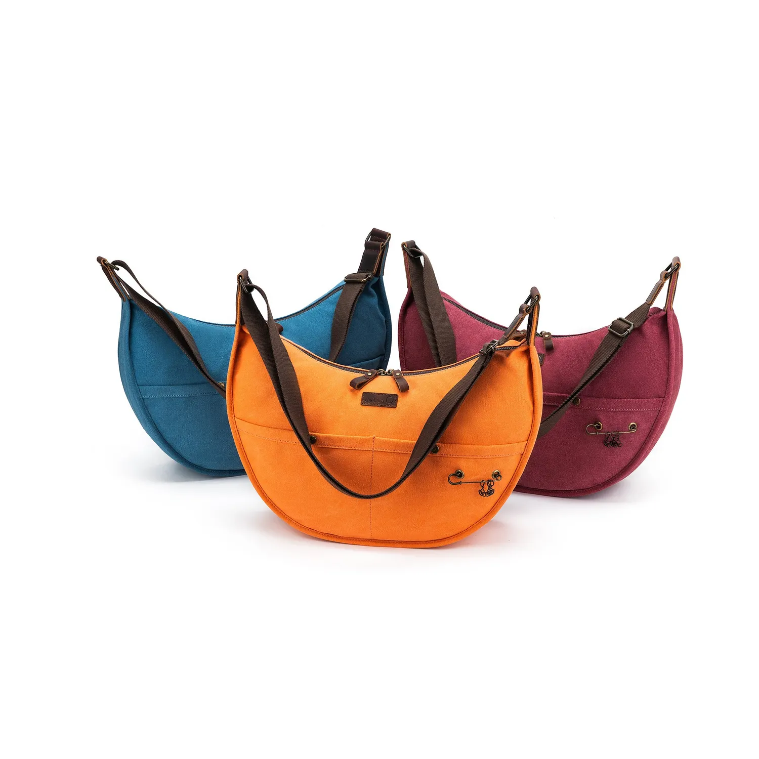 della Q Everyday Adella Stricktasche Maroon Canvas