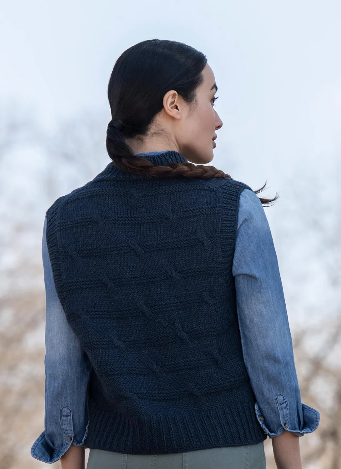 Blue Sky Fibers Classic Series Ulappa Weste Strickanleitung Extra