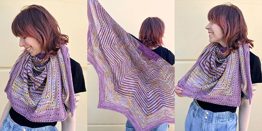 Madelinetosh For Good Zig Zag Shawl Kit Strickset Malmo 3 Stränge