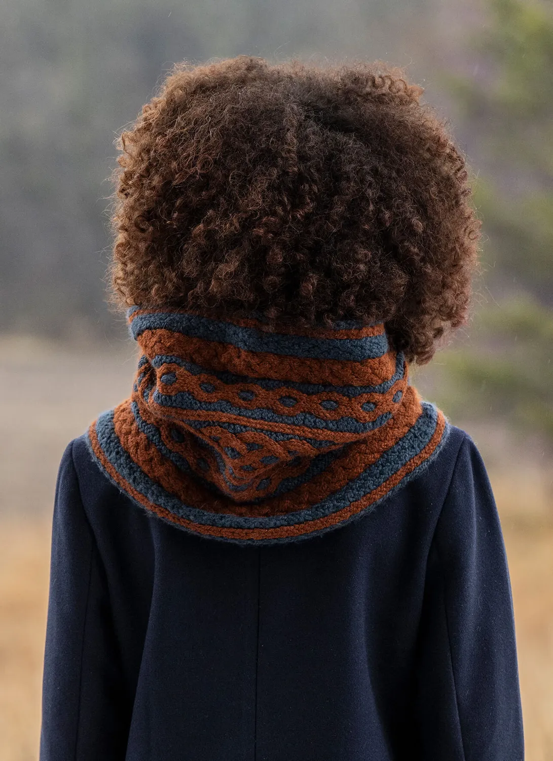 Blue Sky Fibers Classic Kenosha Cowl Loop Strickanleitung zweifarbig