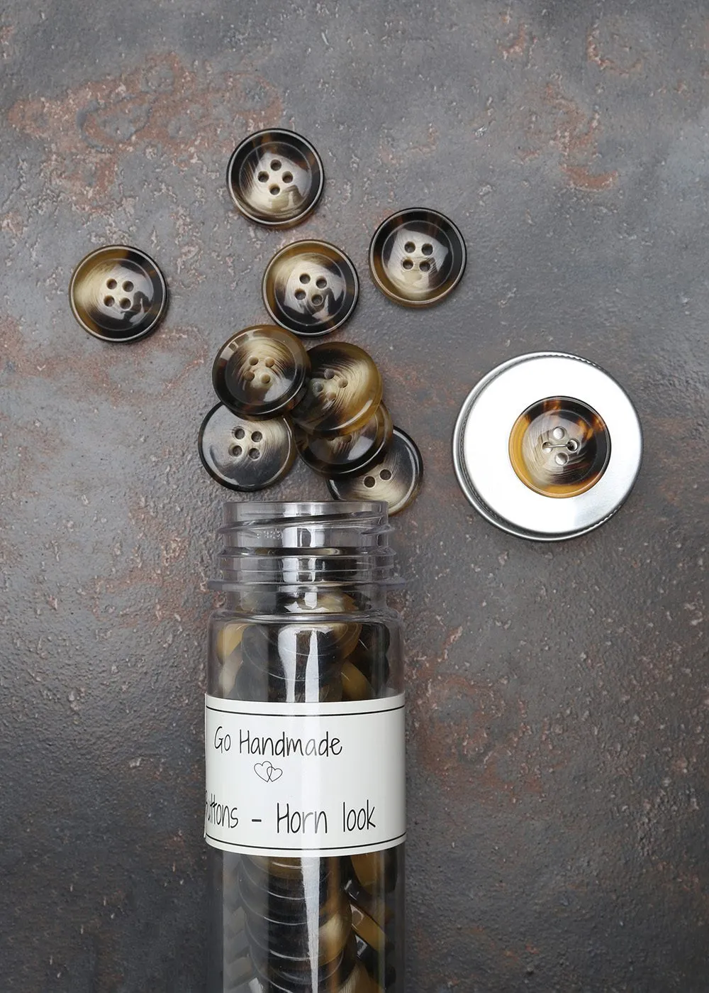 Go Handmade Horn Look Knöpfe Flasche 92 Stück