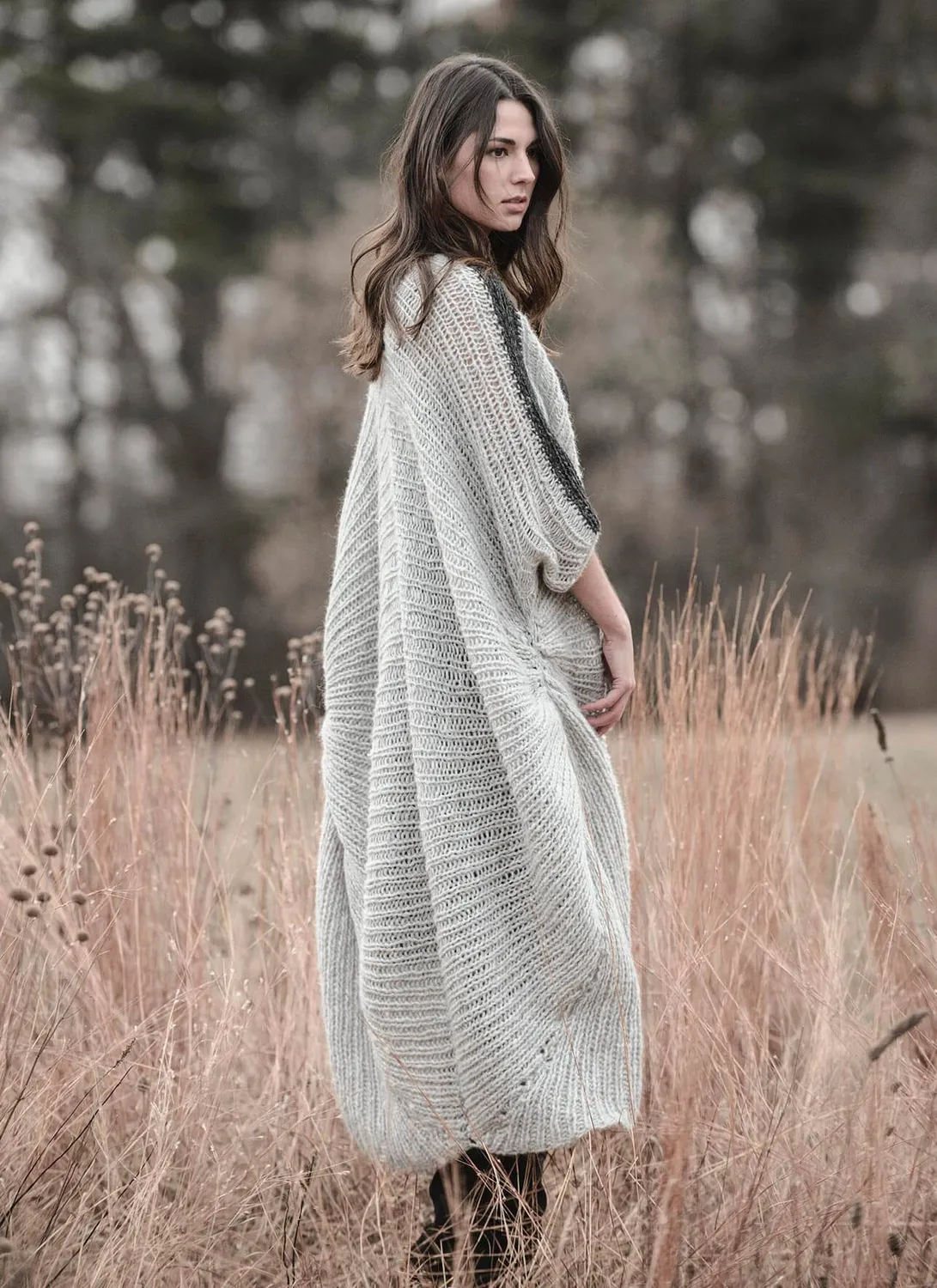 Blue Sky Fibers Cold Spring Cocoon Jacke Strickanleitung Oversize