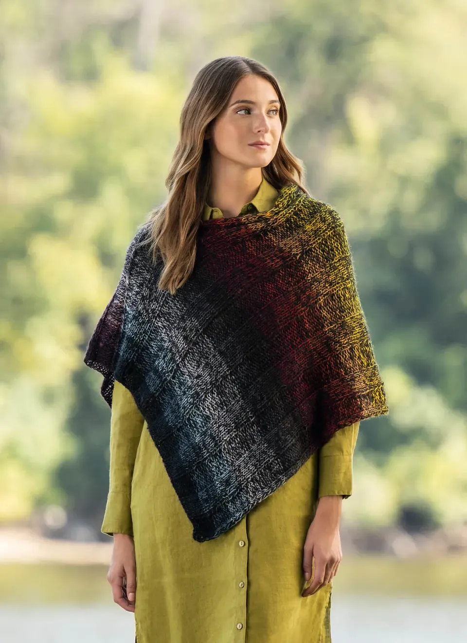 Blue Sky Fibers Classic Kaleidoscope Wrap Strickanleitung Tuch