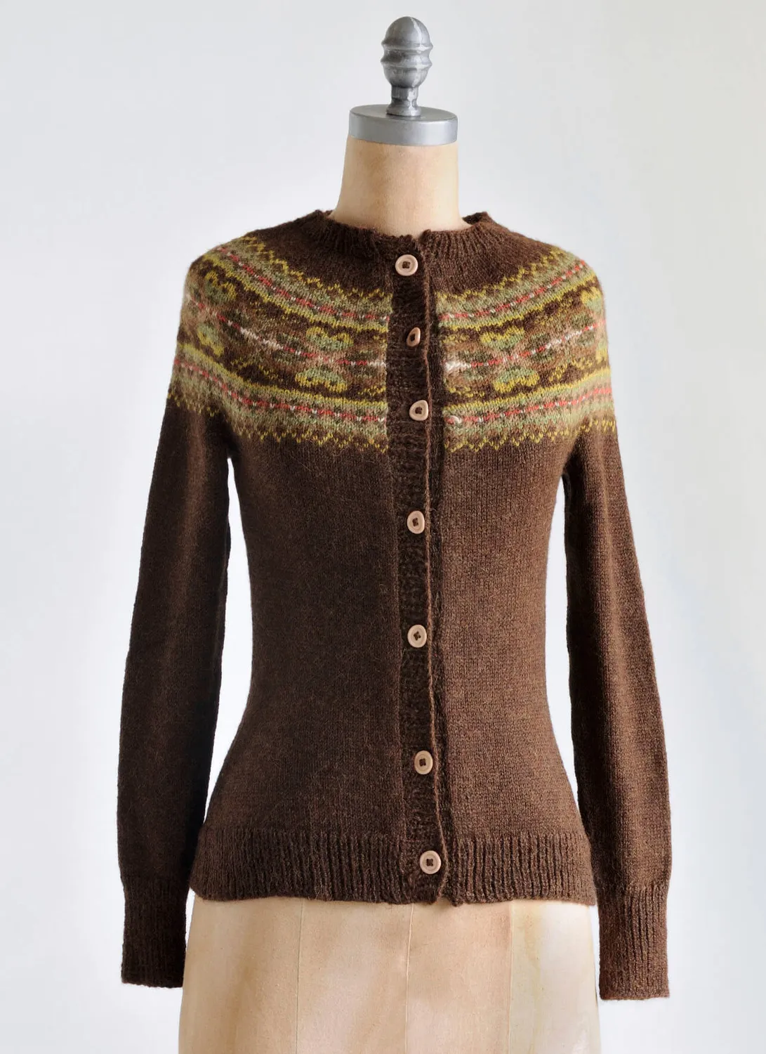 Blue Sky Fibers Classic Series Secret Garden Cardigan Strickanleitung Fair Isle