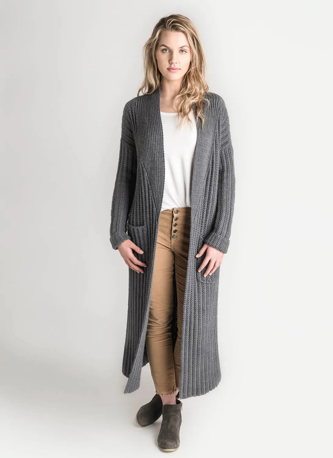 Blue Sky Fibers Classic Series Dover Duster Strickanleitung XS-XXL