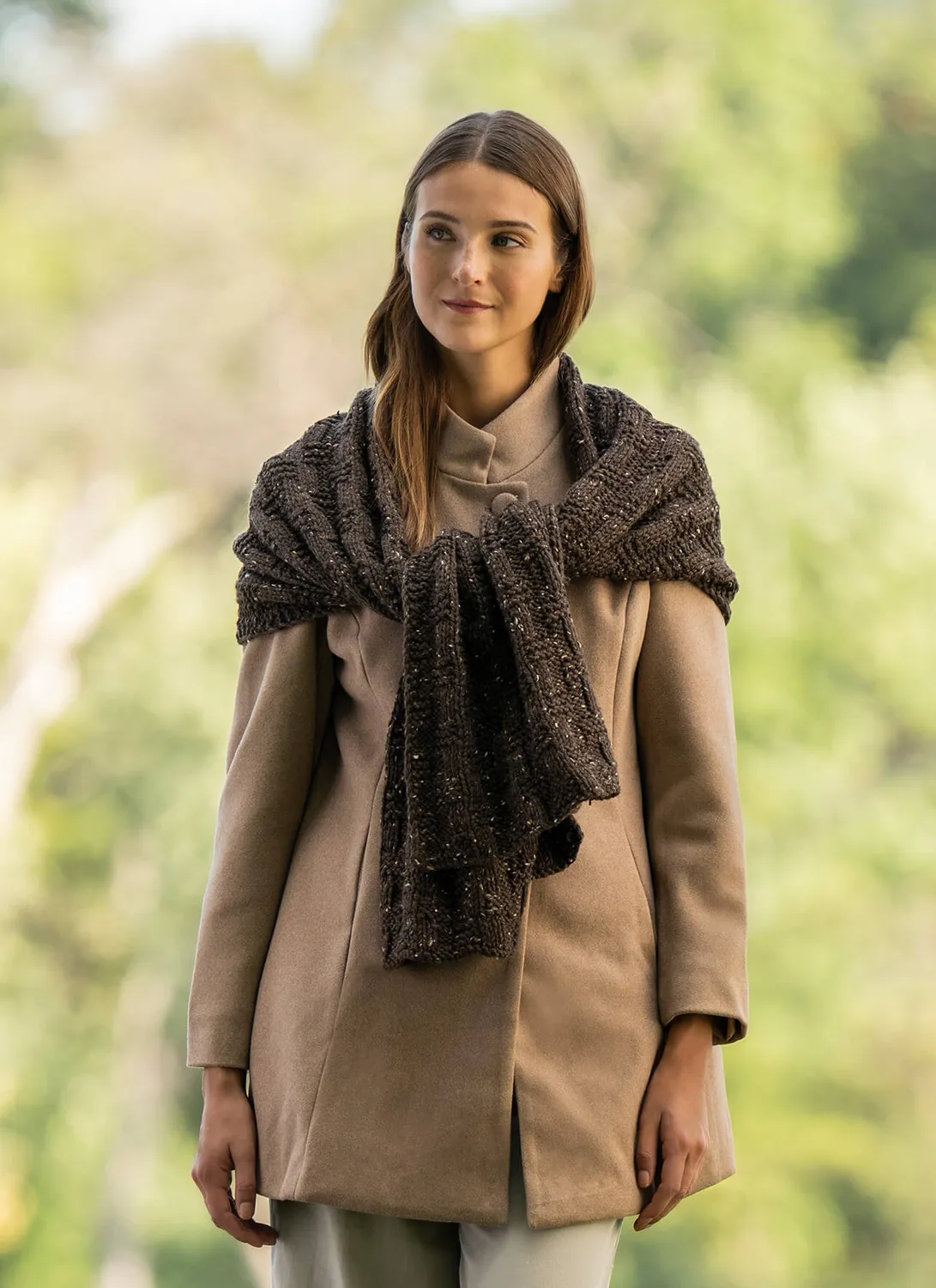 Blue Sky Fibers Classic Espresso Wrap Strickanleitung 202620