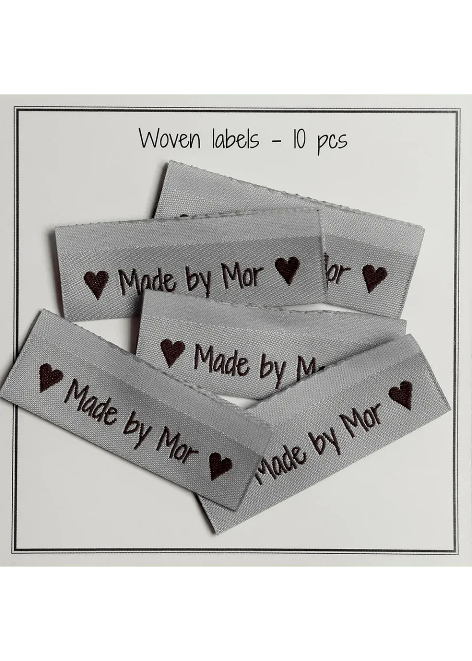 Go Handmade Made by Mor Webetiketten Hellblau 10 Stück