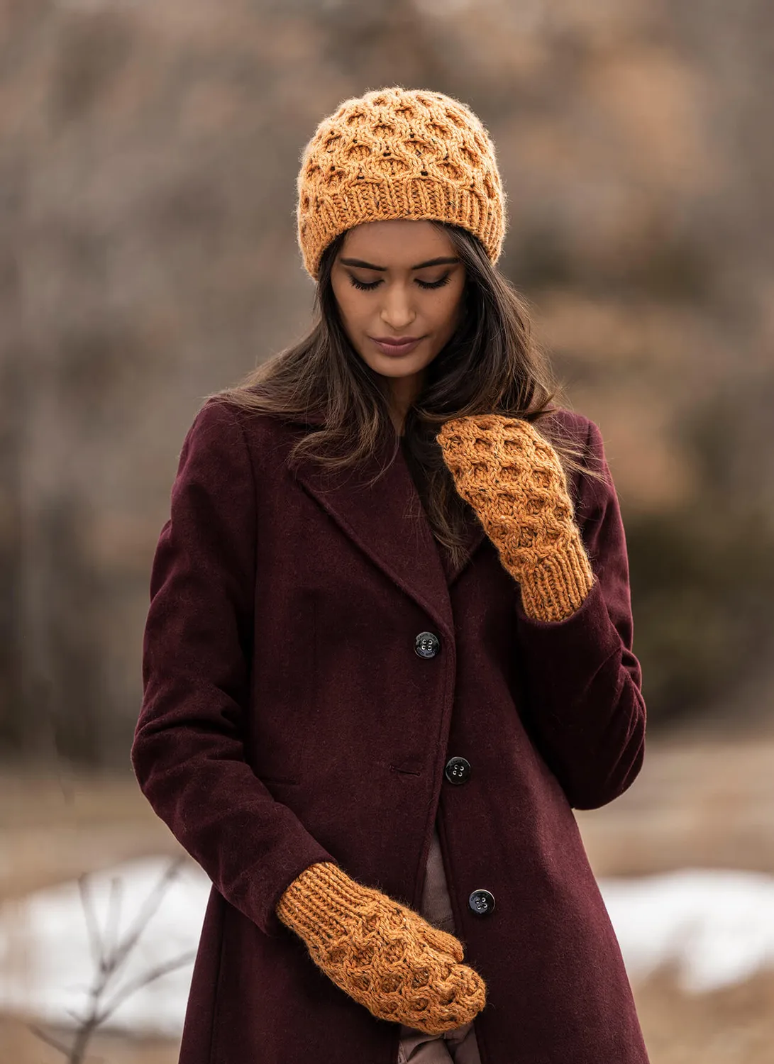 Blue Sky Fibers Huntington Hat & Mitts Anleitung Set