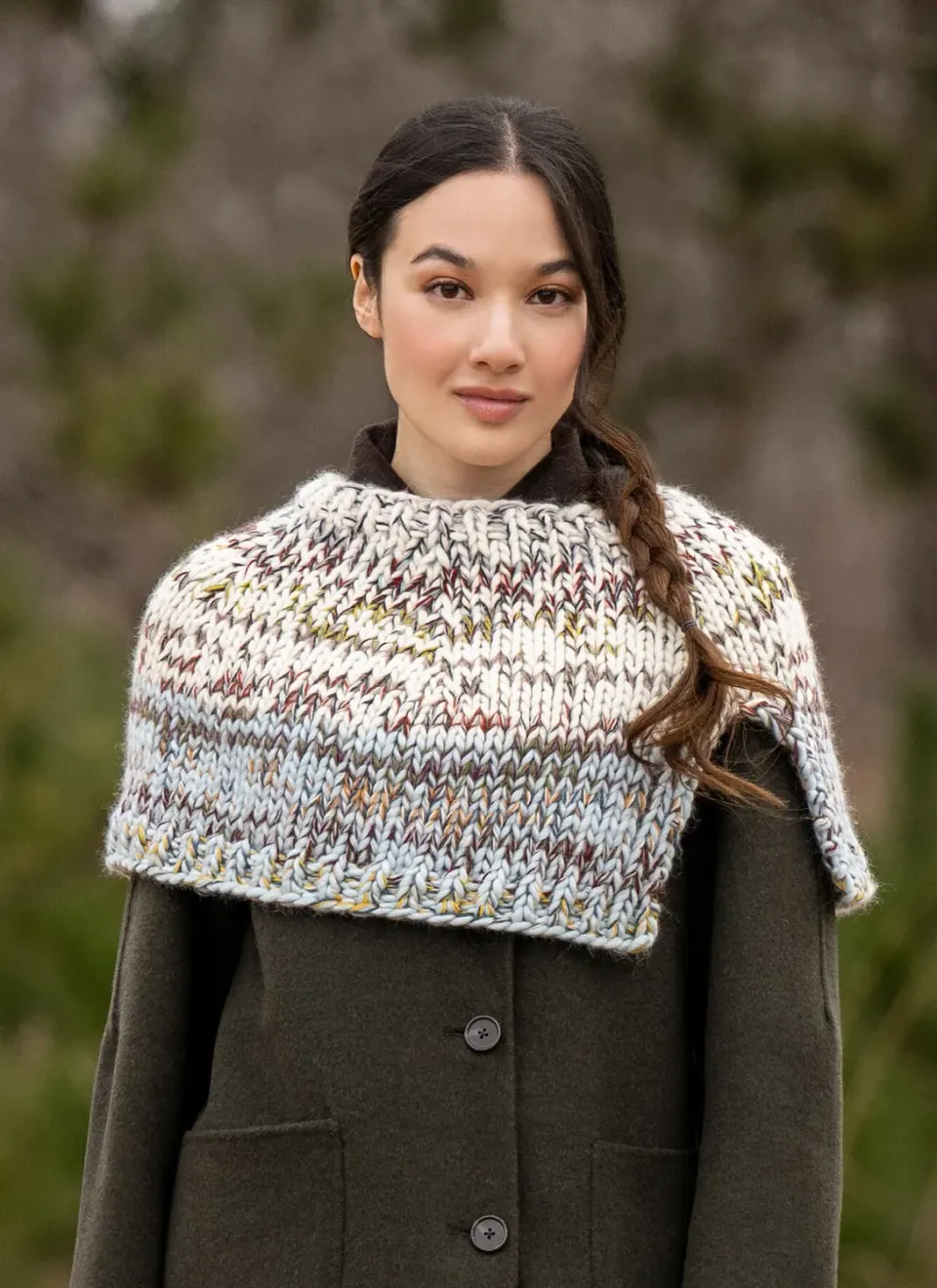 Blue Sky Fibers Spectrum Cowl Strickanleitung Loop Bunt