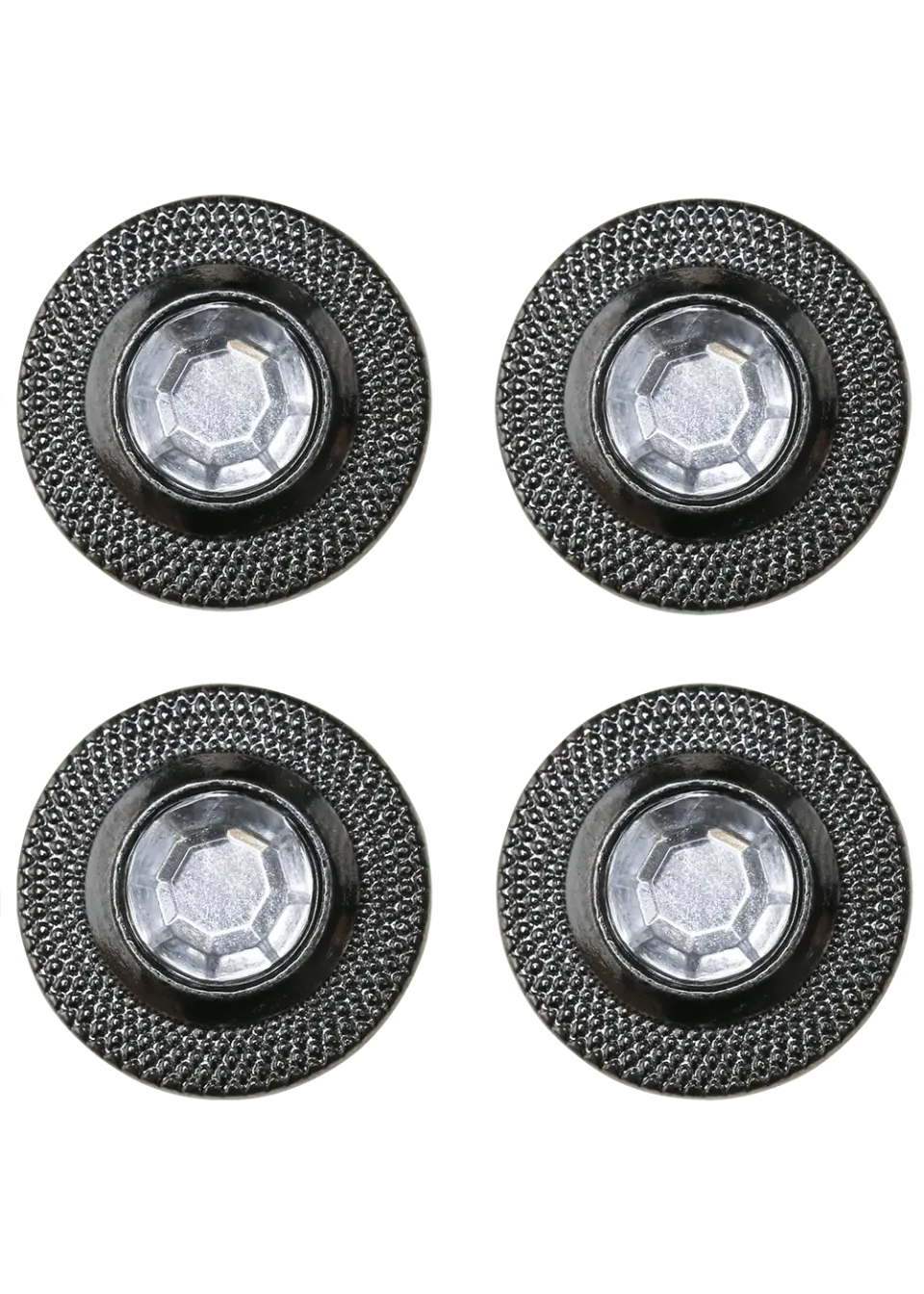 Go Handmade Bling Buttons Strassknöpfe D17 mm 4er Grau