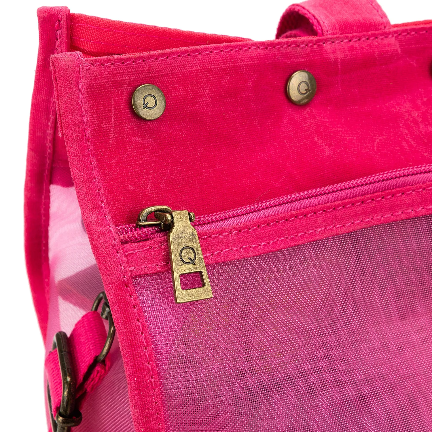 Madelinetosh Maker's Mesh Tote Vivid Rose Tasche