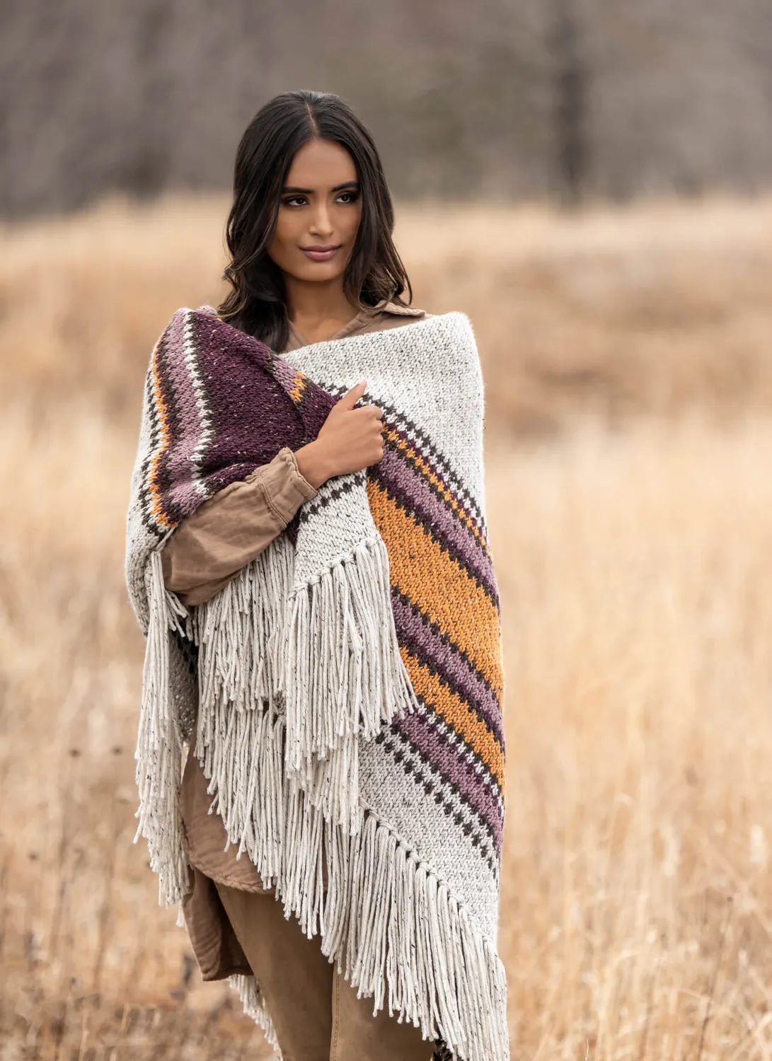 Blue Sky Fibers Brentwood Throw Decke Anleitung gratis