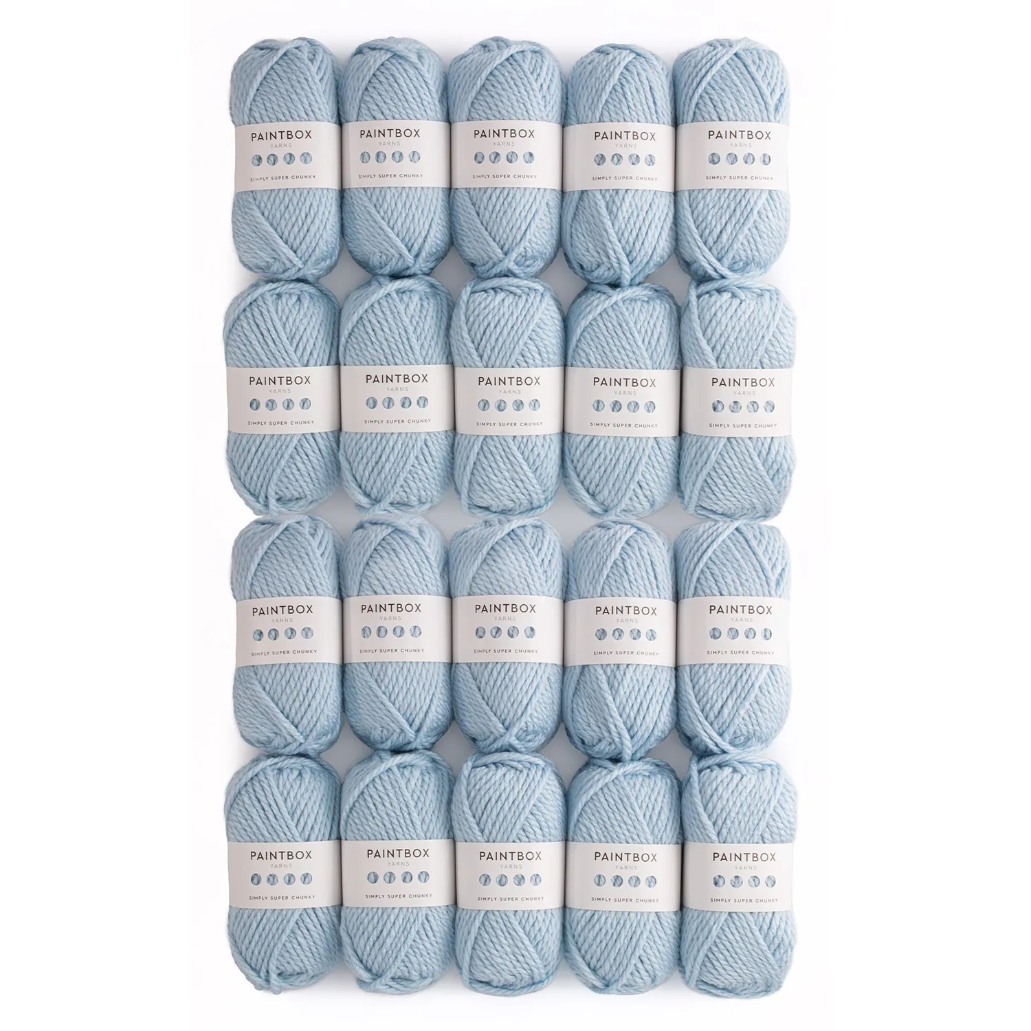 Paintbox Simply Super Chunky Wolle 20 Knäuel Paper White