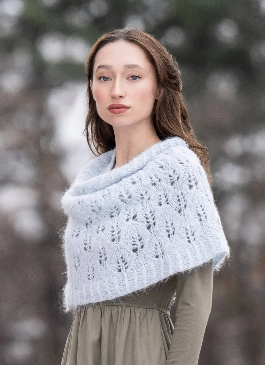 Blue Sky Fibers Rime Frost Snood Strickanleitung Lace-Loop