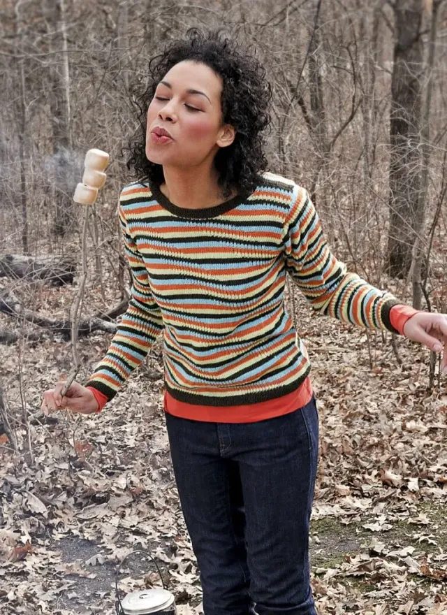 Blue Sky Fibers Classic Series The Wave Pullover Strickanleitung Wellenmuster