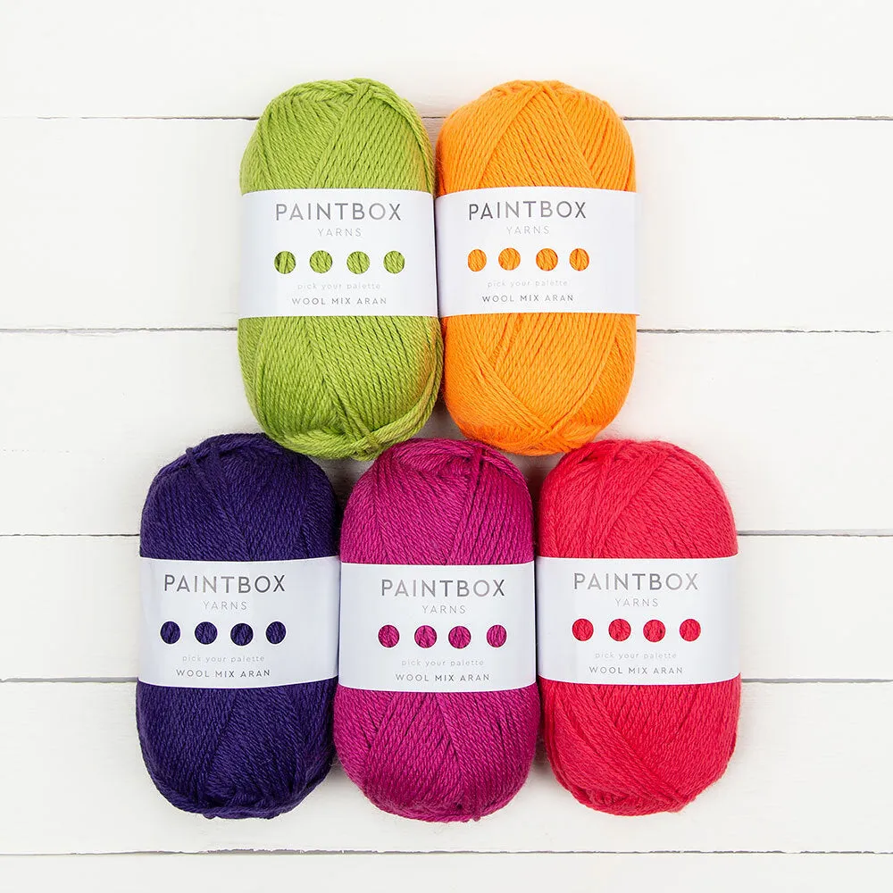 Paintbox Yarns Wool Mix Aran Wolle 5 Knäuel Wollmix