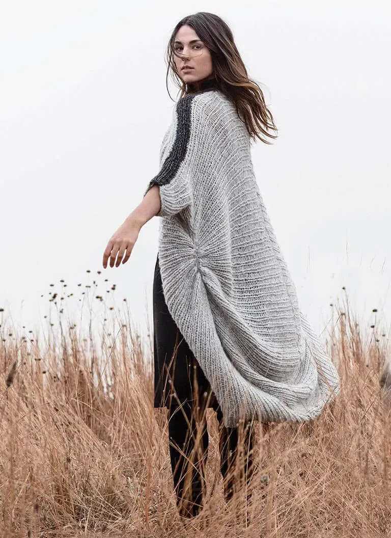 Blue Sky Fibers Cold Spring Cocoon Jacke Strickanleitung Oversize