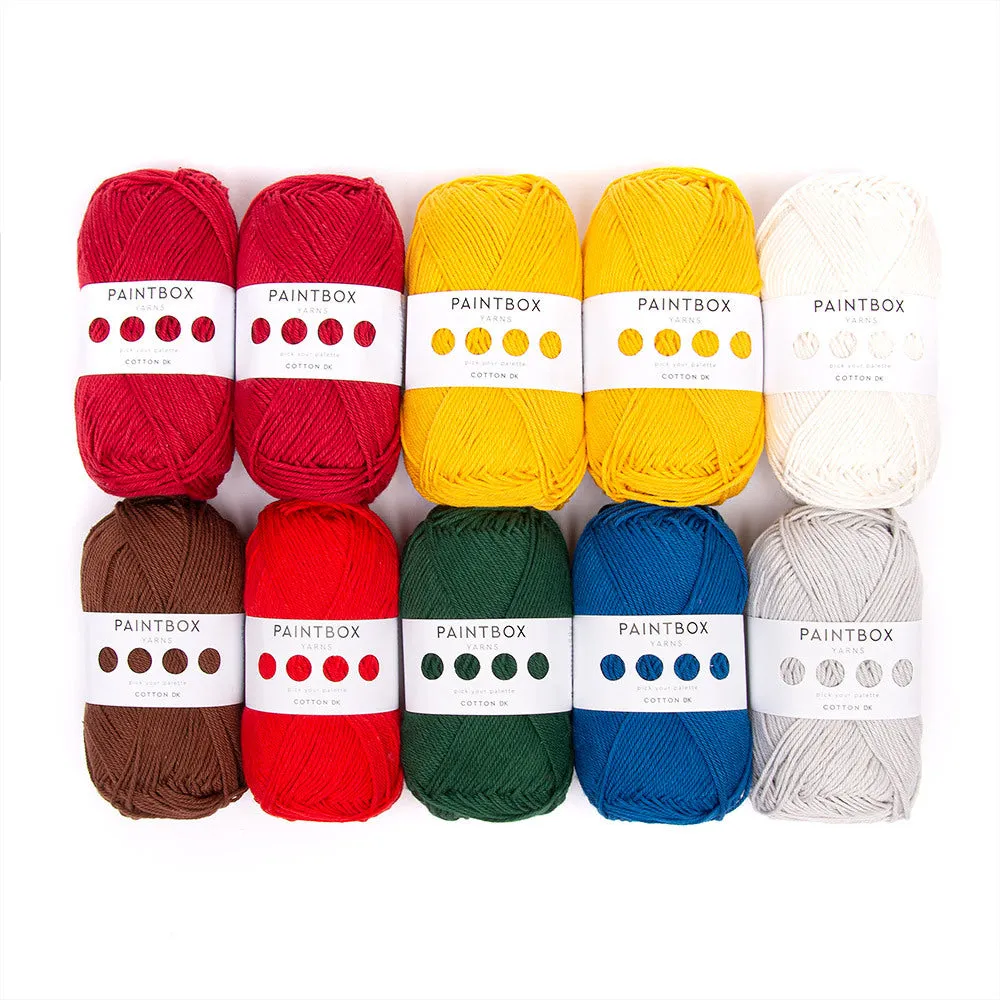 Paintbox Yarns Cotton DK 10 Ball Colourpack Wolle 10x50g Classic