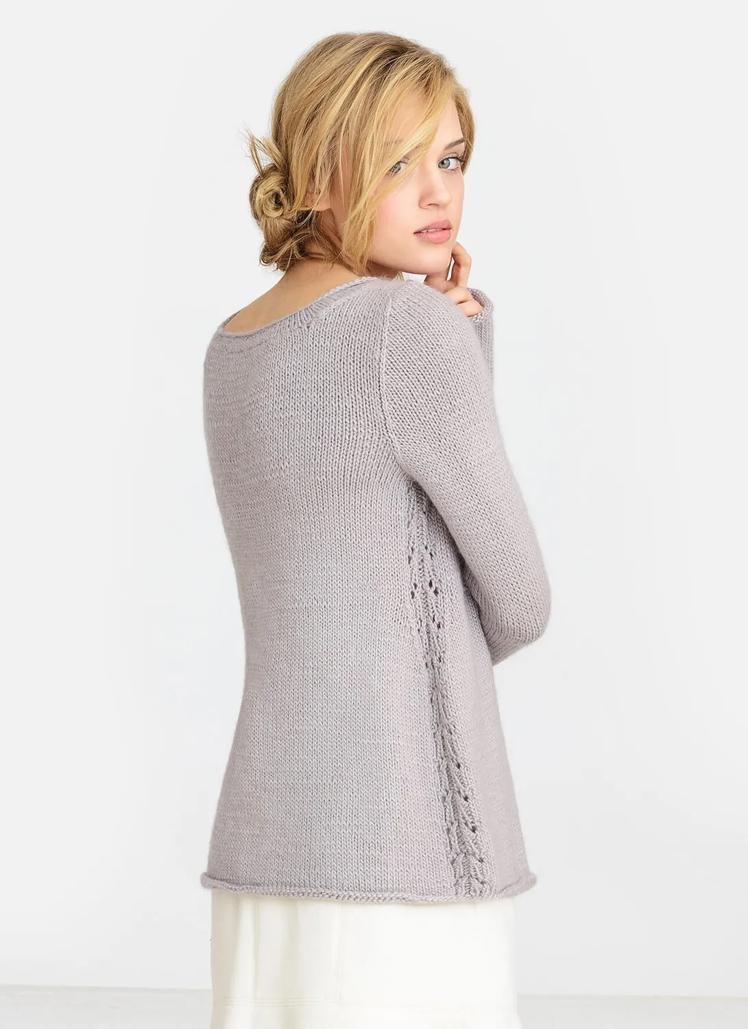 Blue Sky Fibers Classic Series Norwood Pullover Strickanleitung V-Ausschnitt