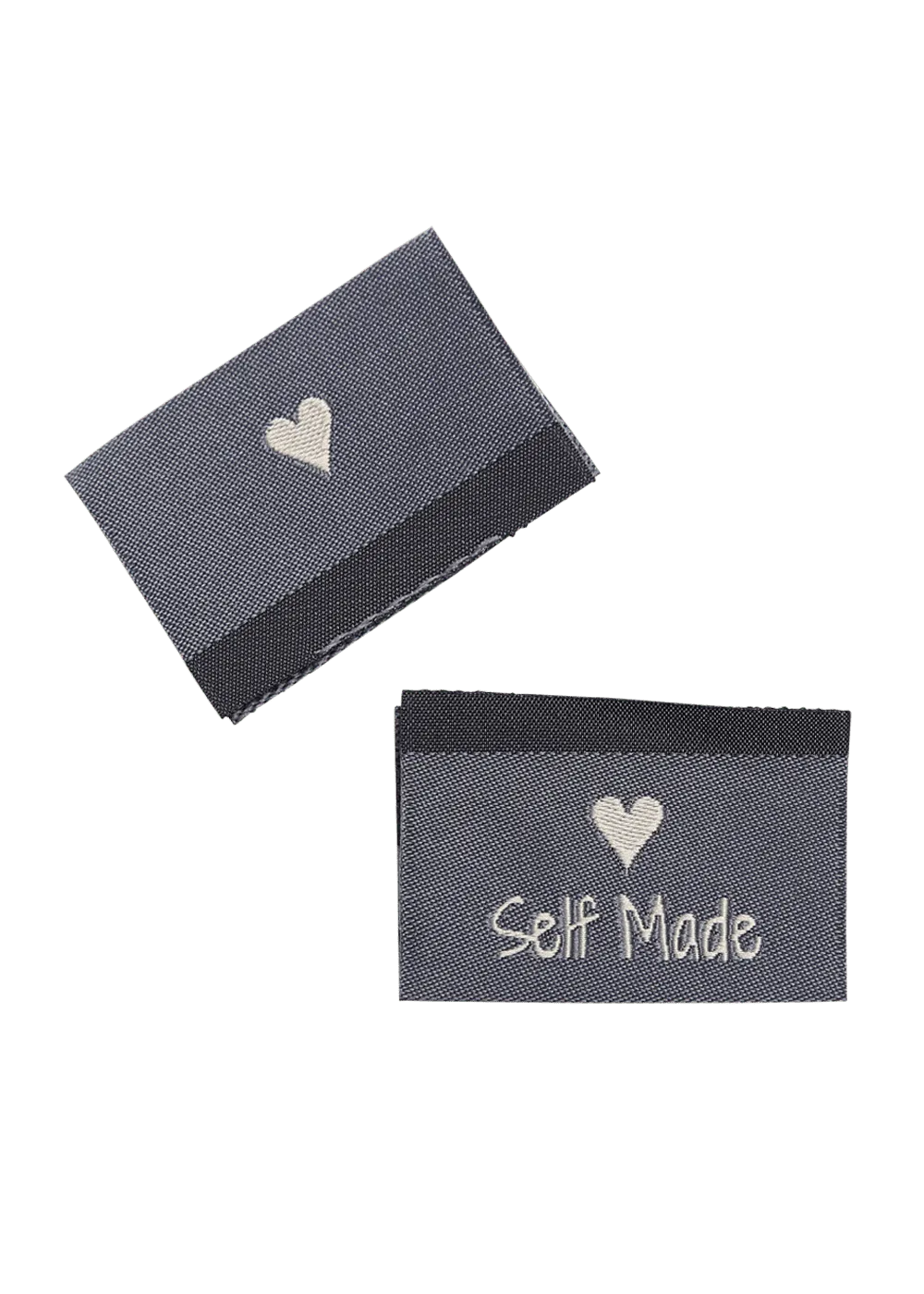 Go Handmade Self Made Weblabel grau 10 Stück