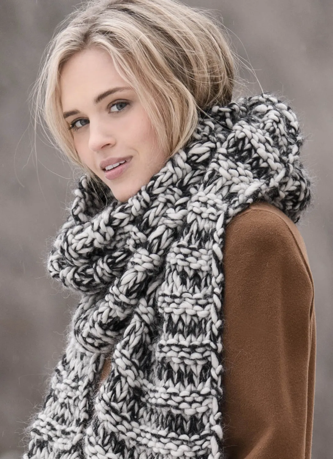 Blue Sky Fibers Classic Big Falls Scarf Strickanleitung Oversize
