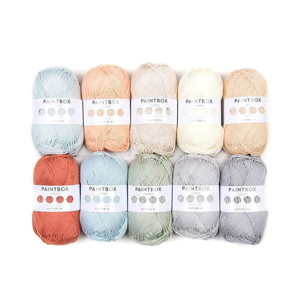 Paintbox Yarns Cotton DK Wolle 10x50g Colour Pack