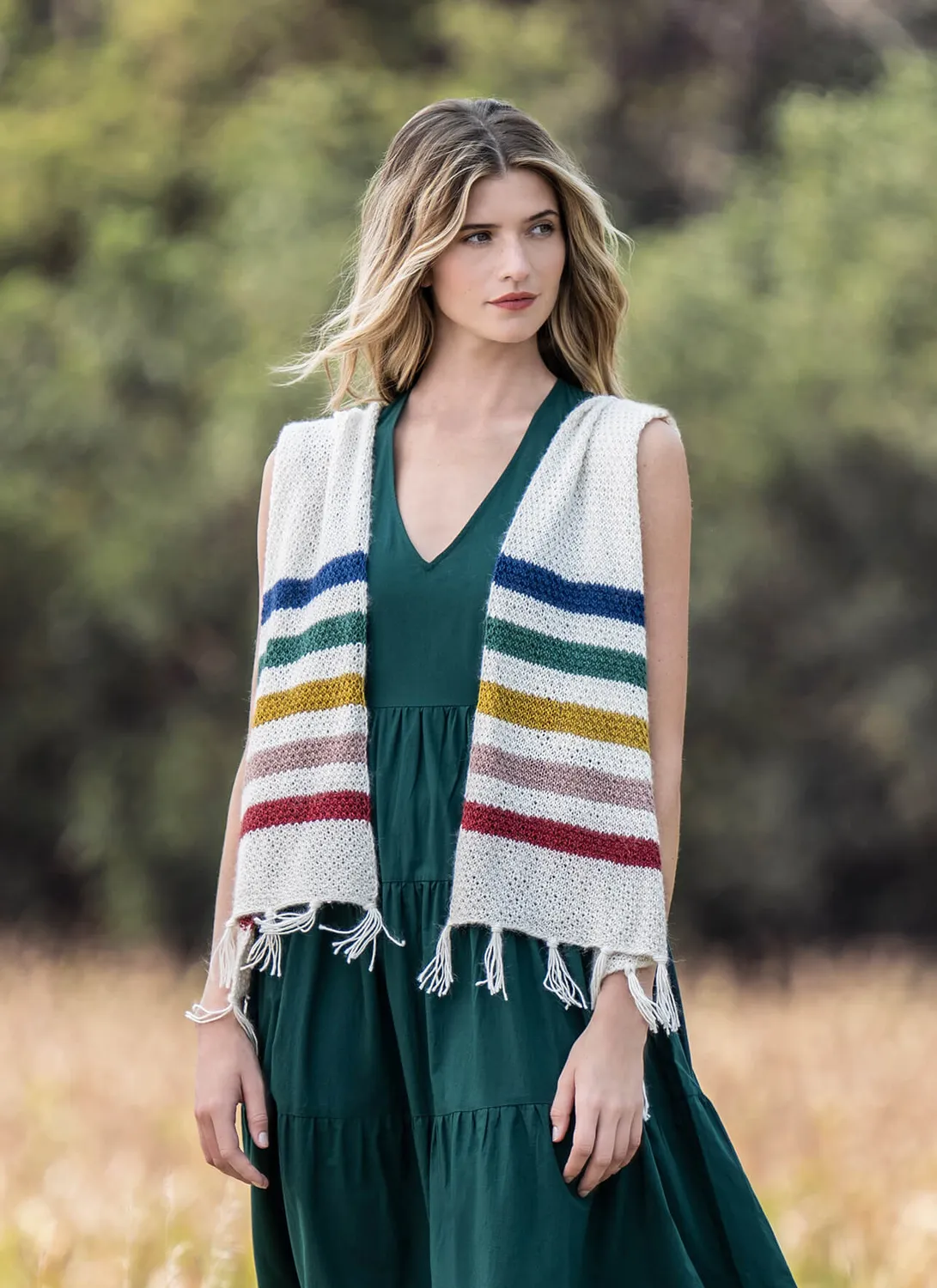 Blue Sky Fibers Classic Nantucket Wrap Strickanleitung PDF Fransen