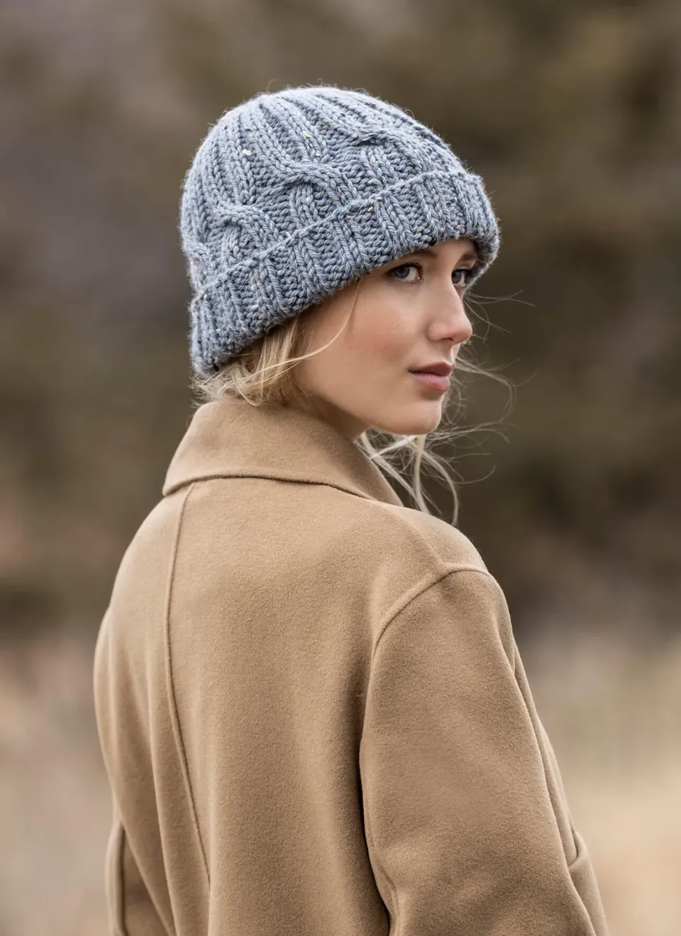 Blue Sky Fibers Portland Cap Strickanleitung Zopfmütze