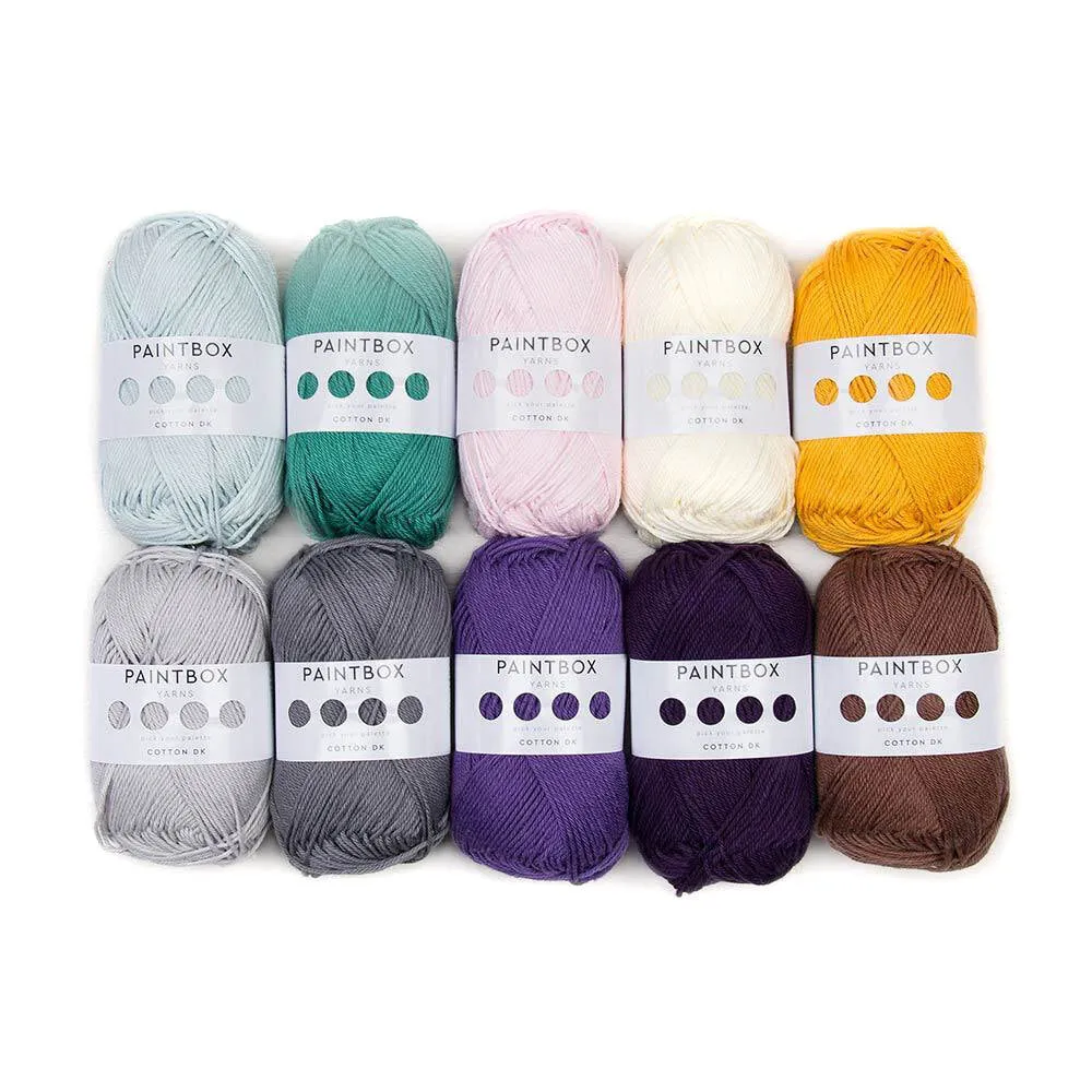 Paintbox Yarns Cotton DK Wolle 10x50g Colour Pack