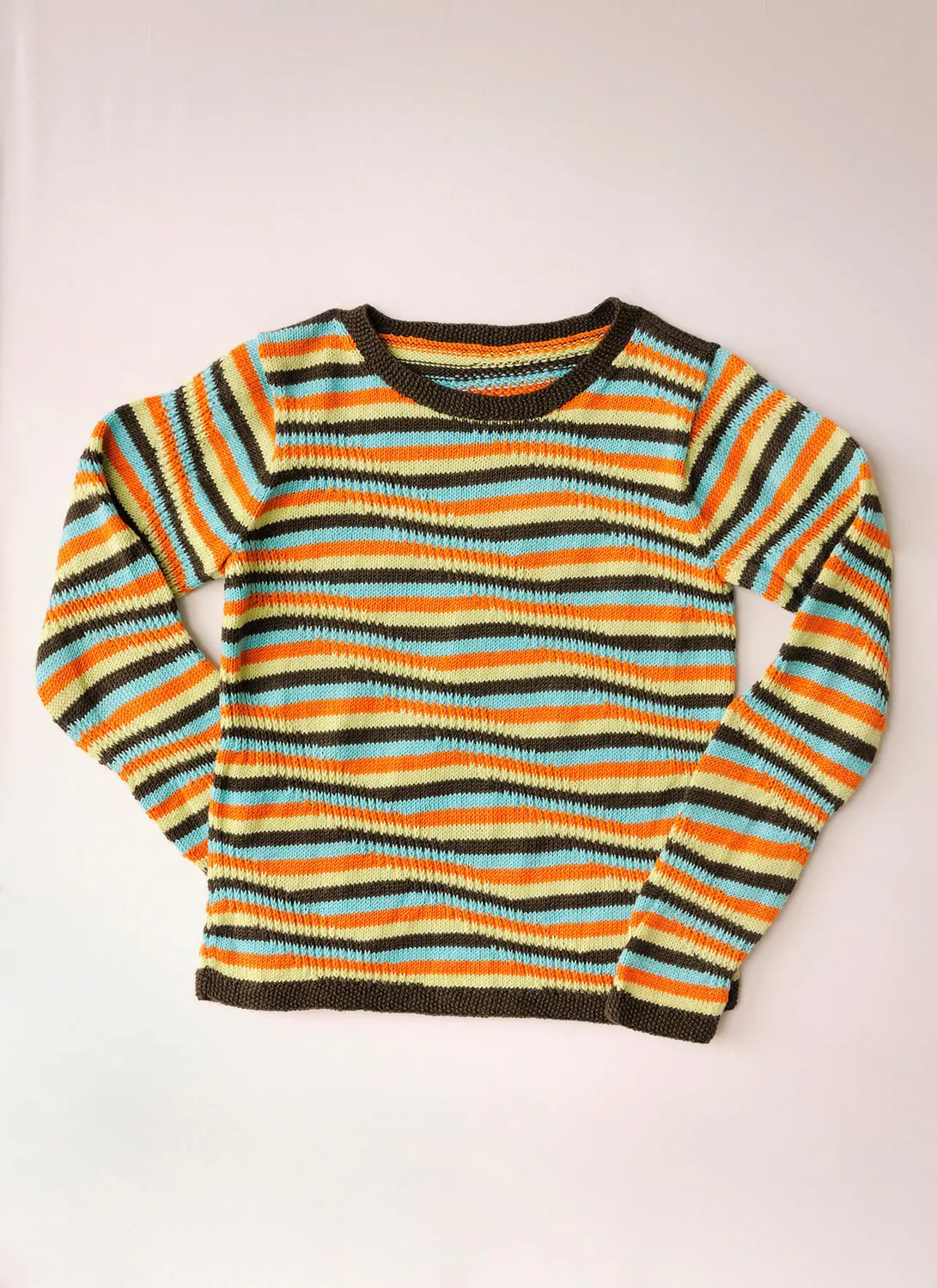Blue Sky Fibers Classic Series The Wave Pullover Strickanleitung Wellenmuster