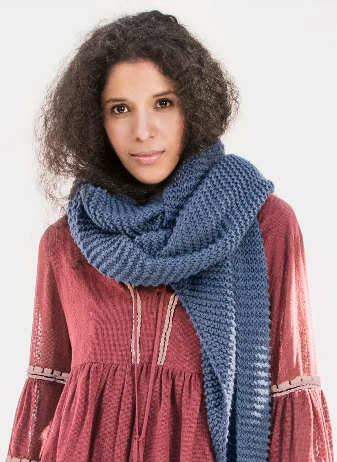Blue Sky Fibers Classic Waverly Wrap Strickanleitung Bio-Baumwolle