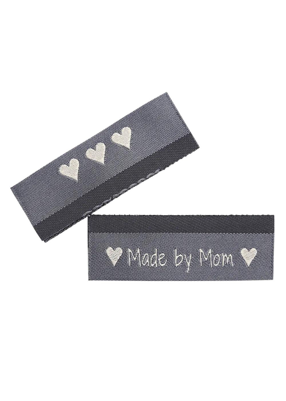 Go Handmade Webetiketten Made by Mom Grau 50mm 10 Stück